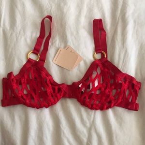 Agent provocateur bubbles bra in red size 2